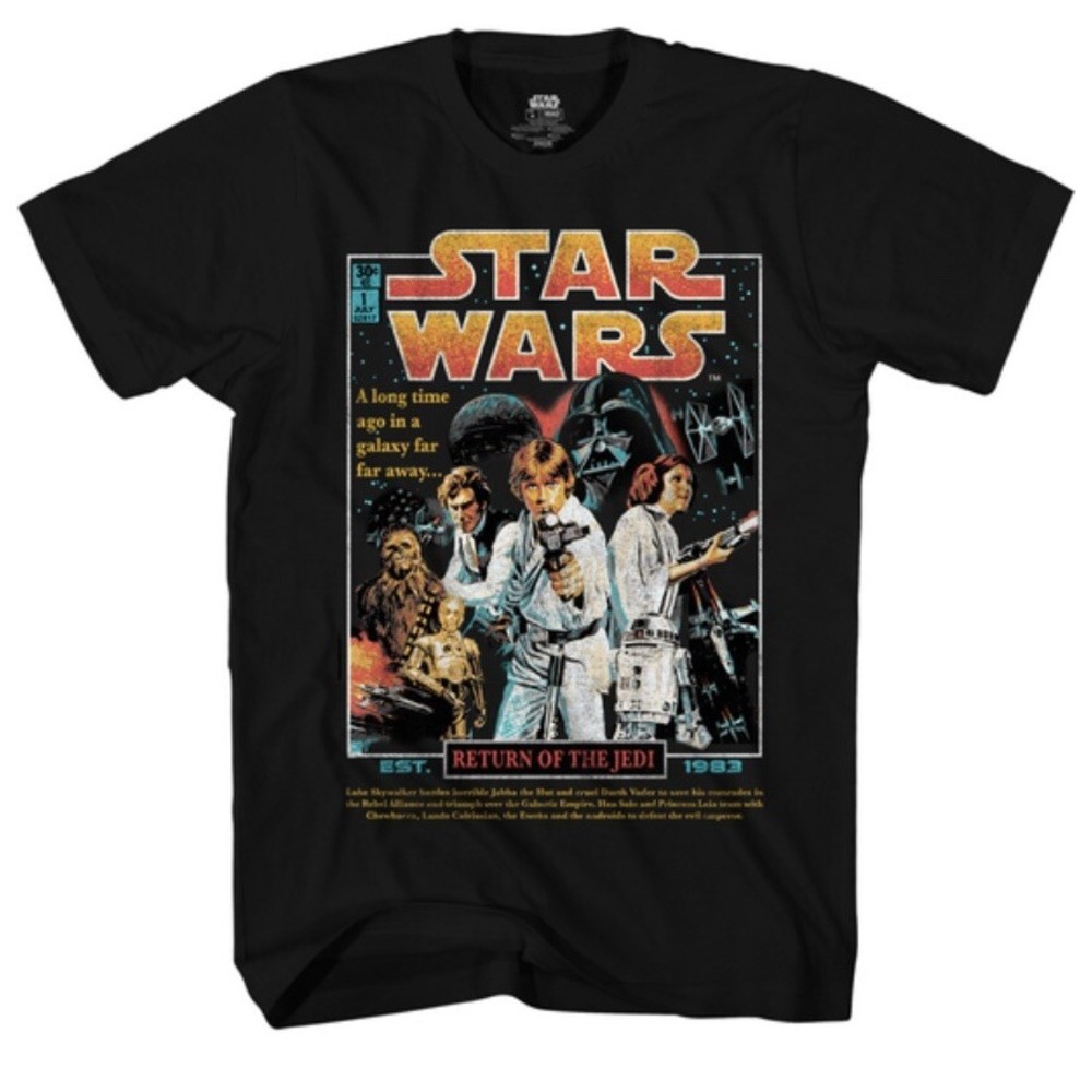 Star Wars: Return Of The Jedi"‎ Movie Poster" Jersey T-Shirt - large